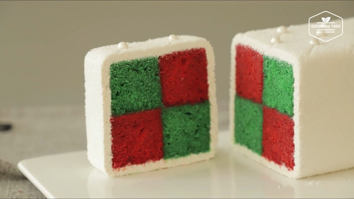 Gâteau Battenberg de Noël