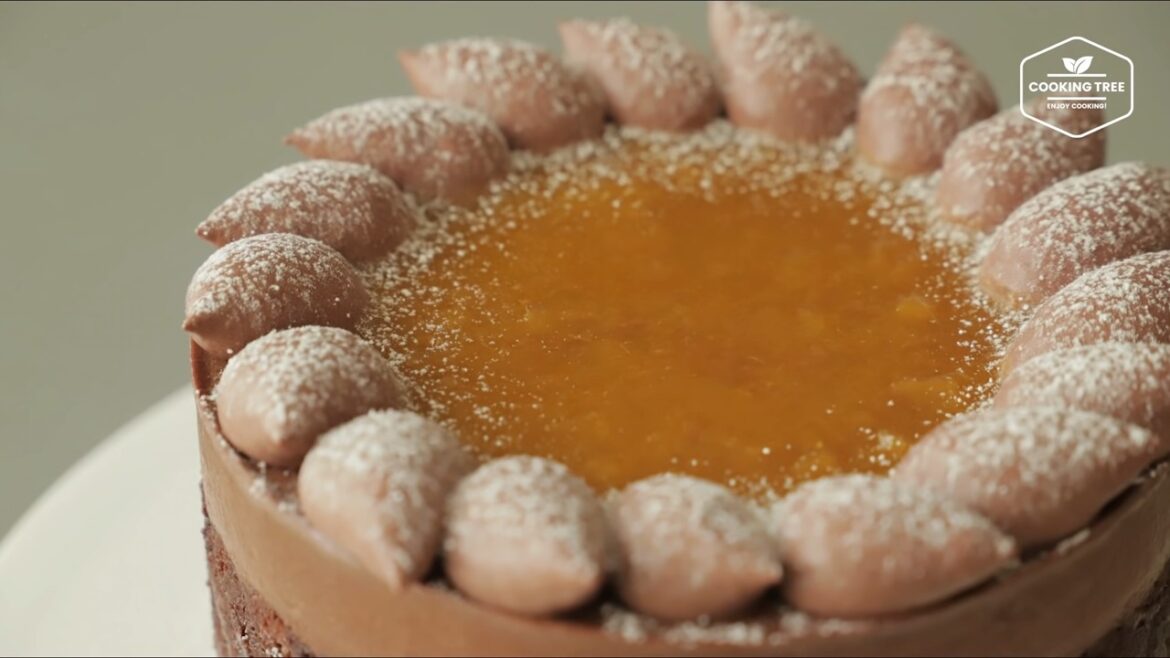 Gâteau Charlotte Au Chocolat Et À La Mandarine