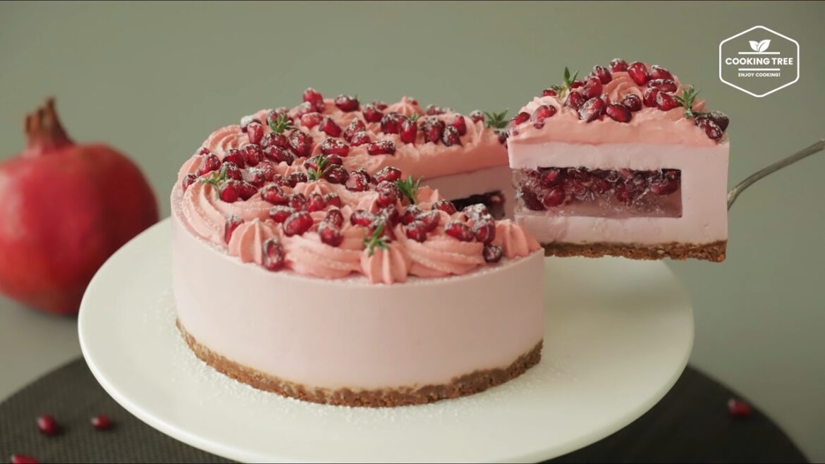 Cheesecake à la grenade sans cuisson