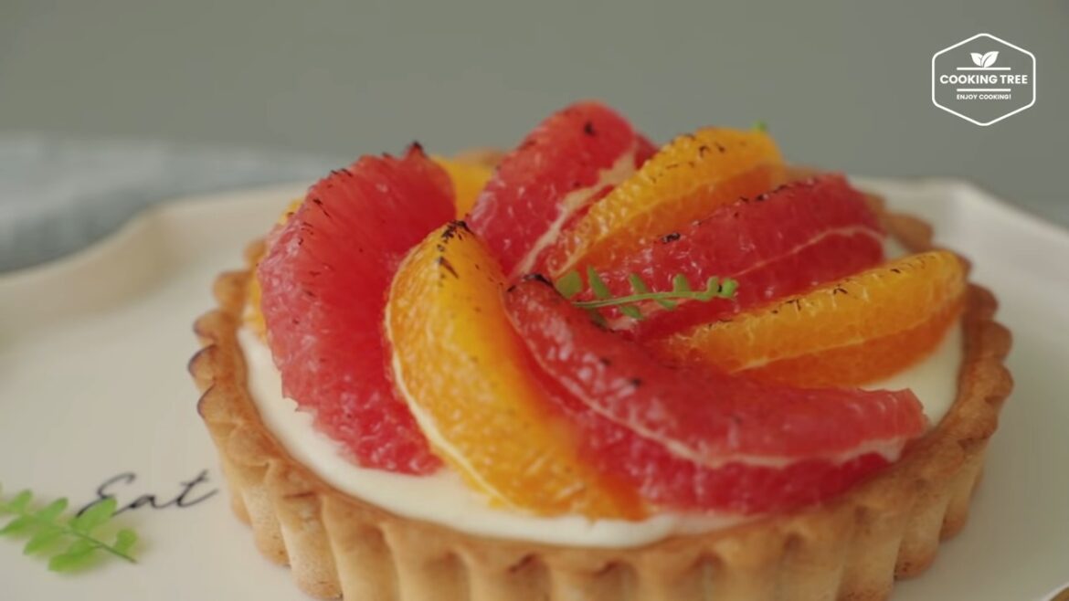 Tarte Au Pamplemousse Et Au Fromage Rare À L'orange