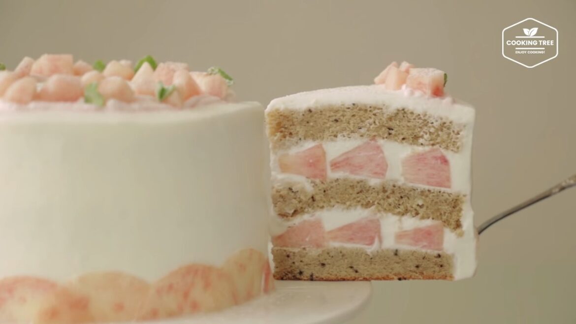 Gâteau aux pêches Earl Grey