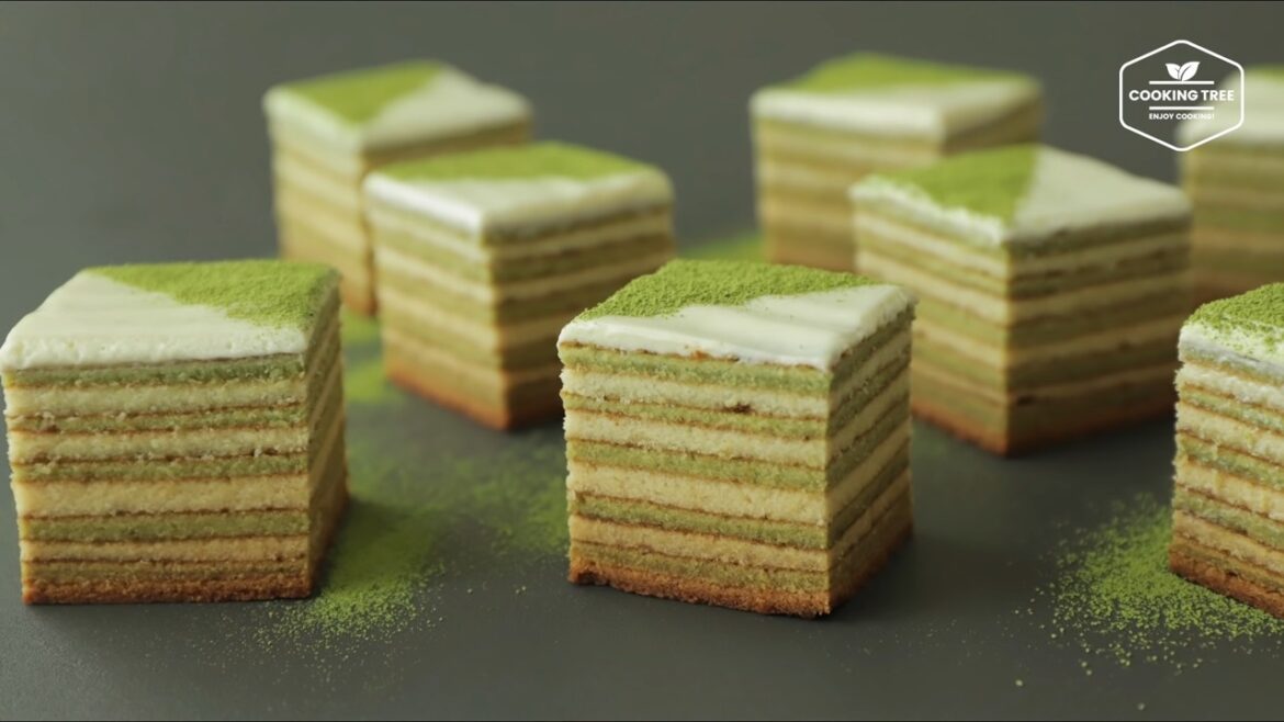 Baumkuchen au thé vert (gâteau d'arbre)