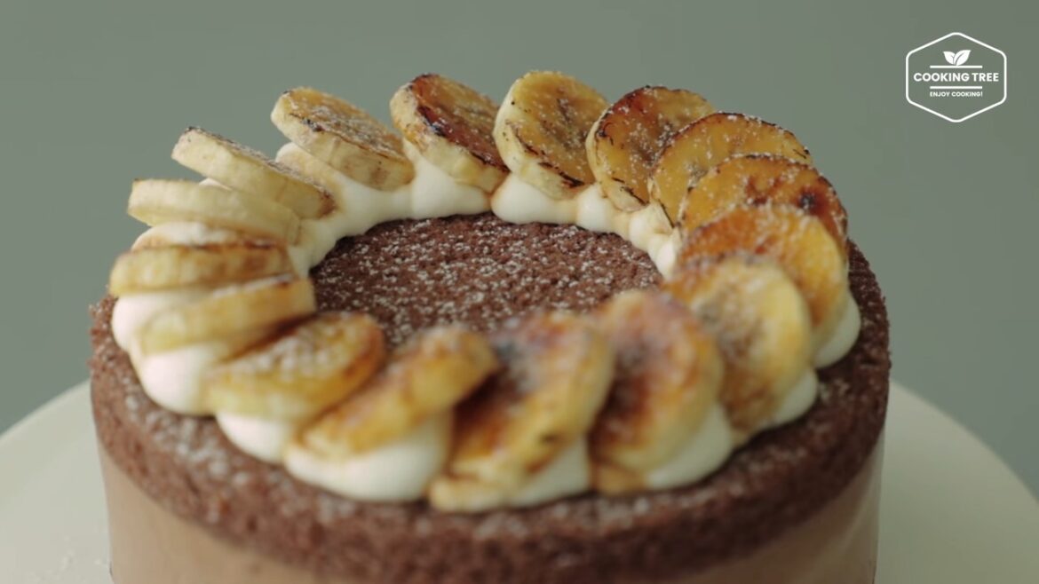 Gâteau au chocolat et à la banane