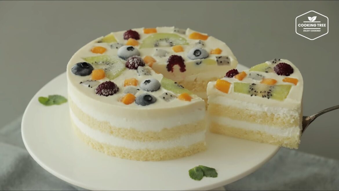 Gâteau glacé aux fruits d'été