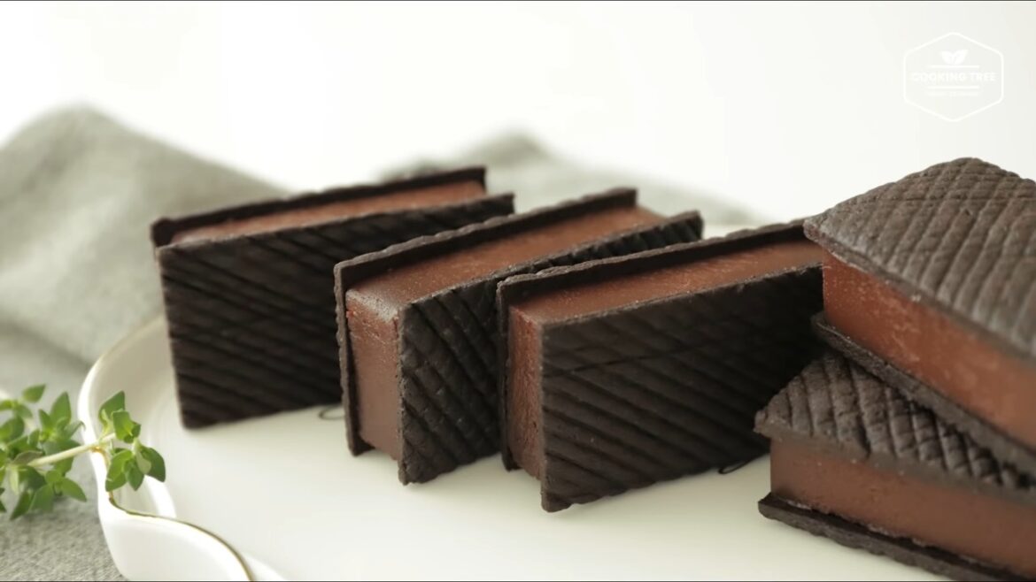 Biscuits sandwich en terrine au chocolat