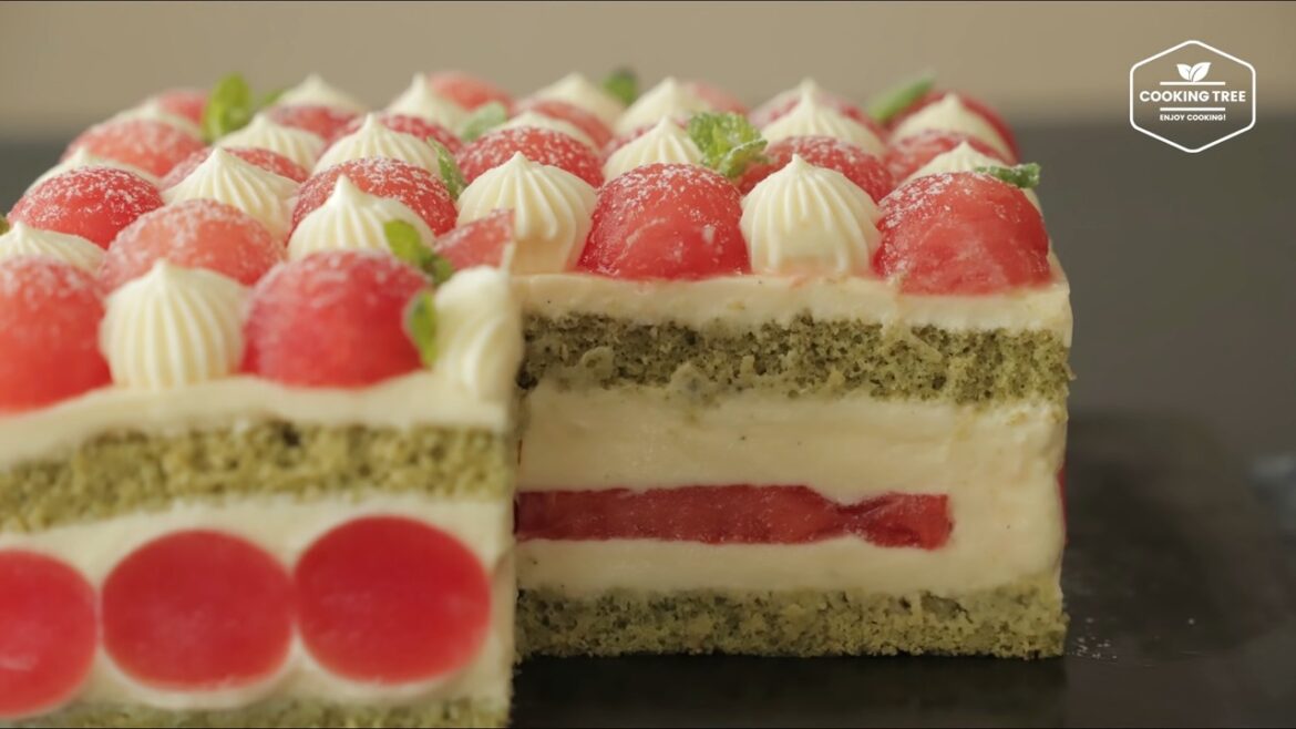 Gâteau Fraisier À La Pastèque