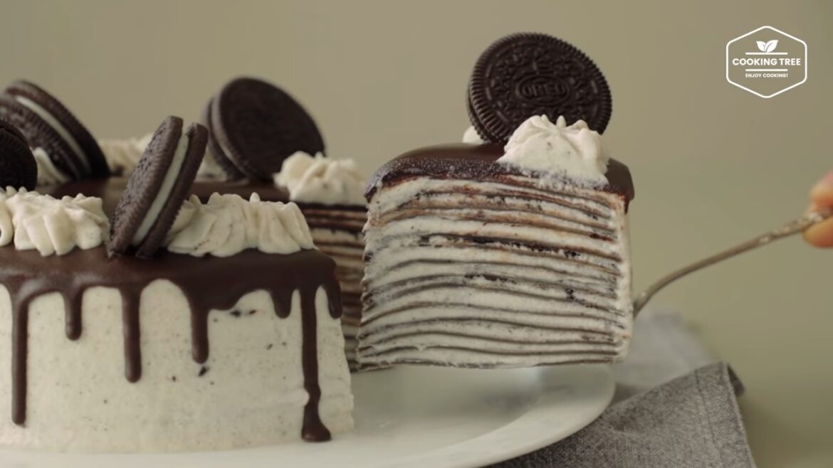 Gâteau aux crêpes Oreo