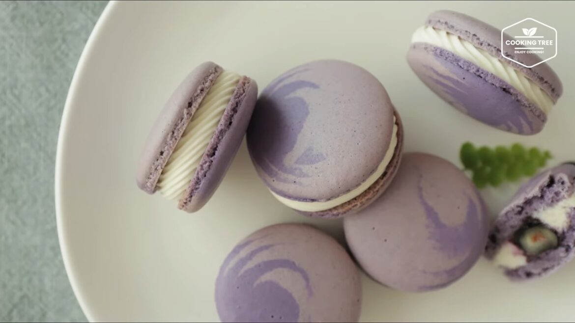 Macaron aux bleuets