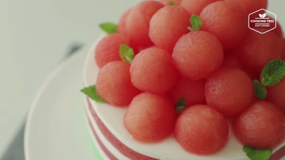 Gâteau à la gelée de pastèque