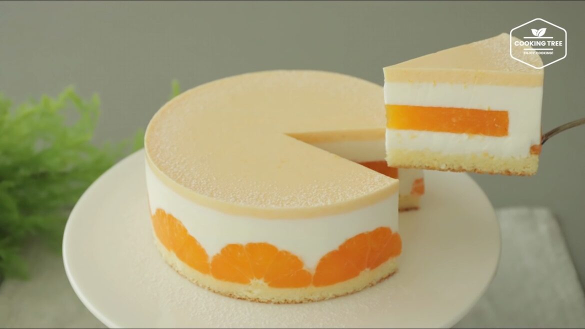 Gâteau mousse au yaourt et à la mandarine