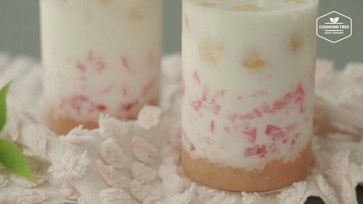 Véritable gelée de lait aux pêches