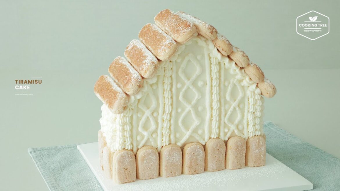 Gâteau Tiramisu en forme de maison
