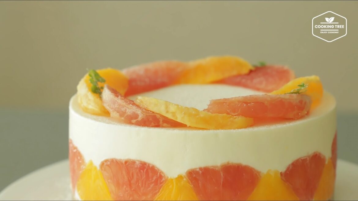 Cheesecake à l'orange et au pamplemousse sans cuisson