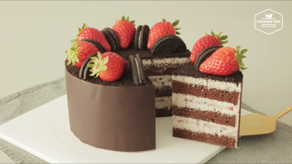Gâteau au chocolat et aux fraises Oreo