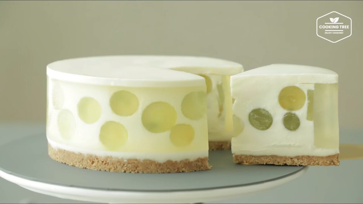Cheesecake transparent sans cuisson aux raisins verts