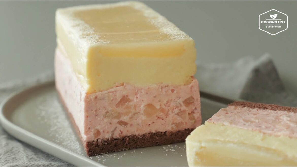 Double cheesecake aux pêches