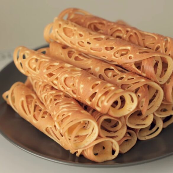 Crêpe roulée torsadée