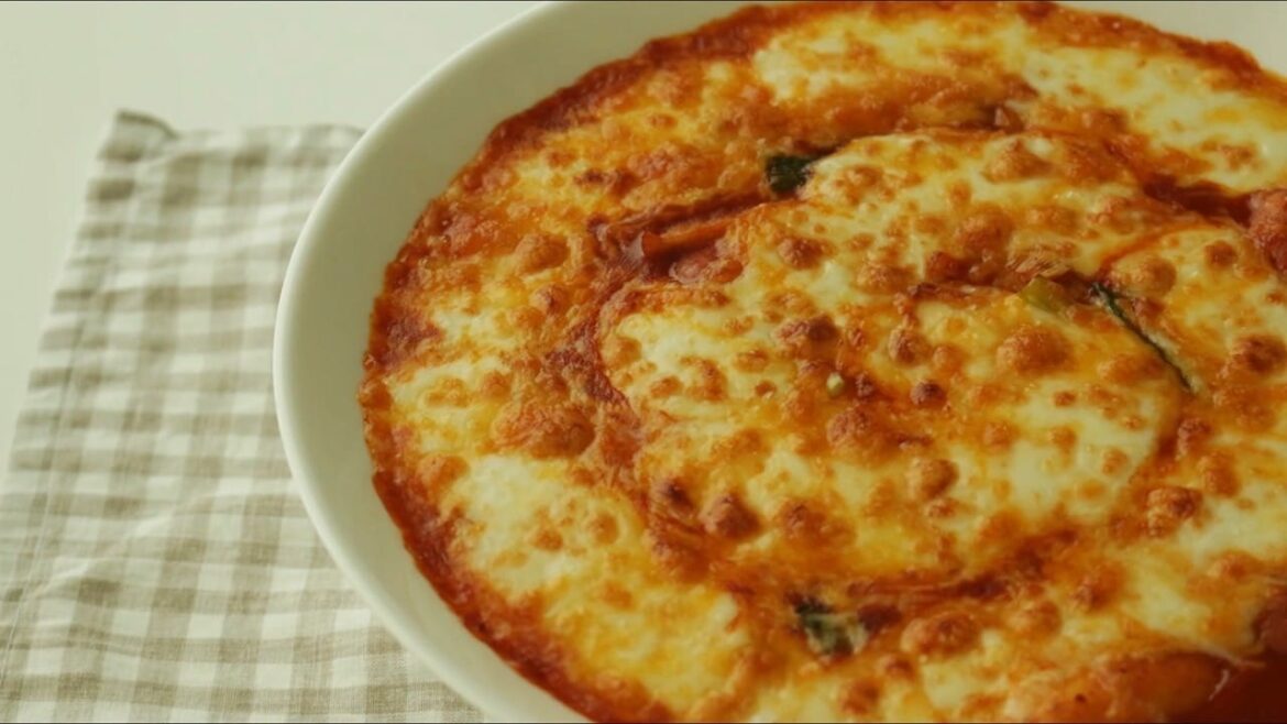 Fromage Ddeokbokki (gâteau de riz) gratiné