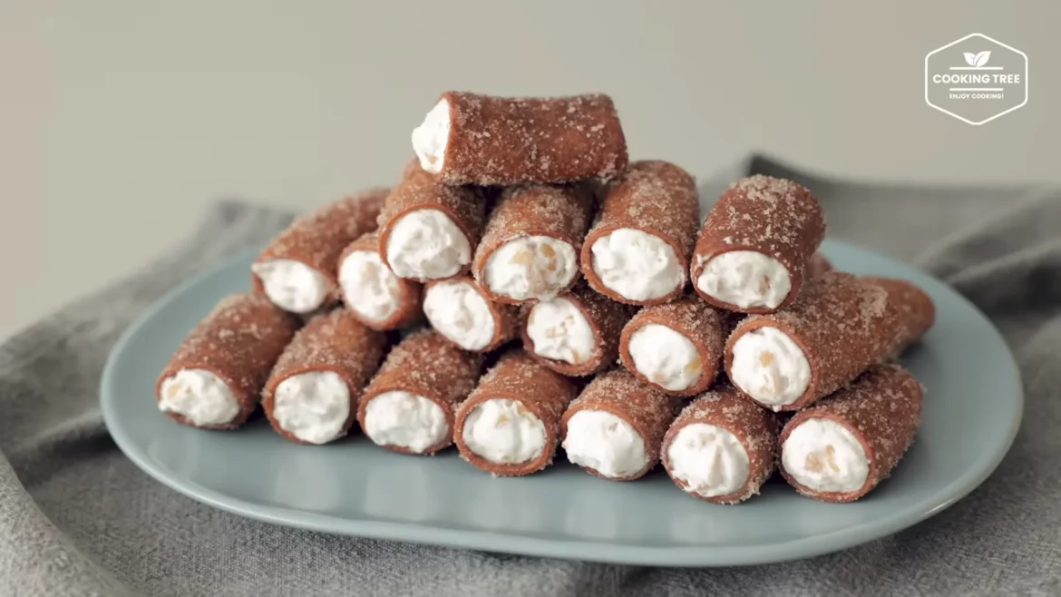 Cannoli de pâtes à la crème de pommes
