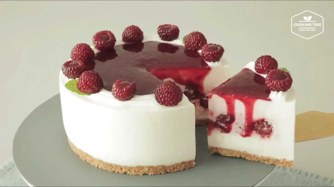 Cheesecake au yaourt et aux framboises sans cuisson