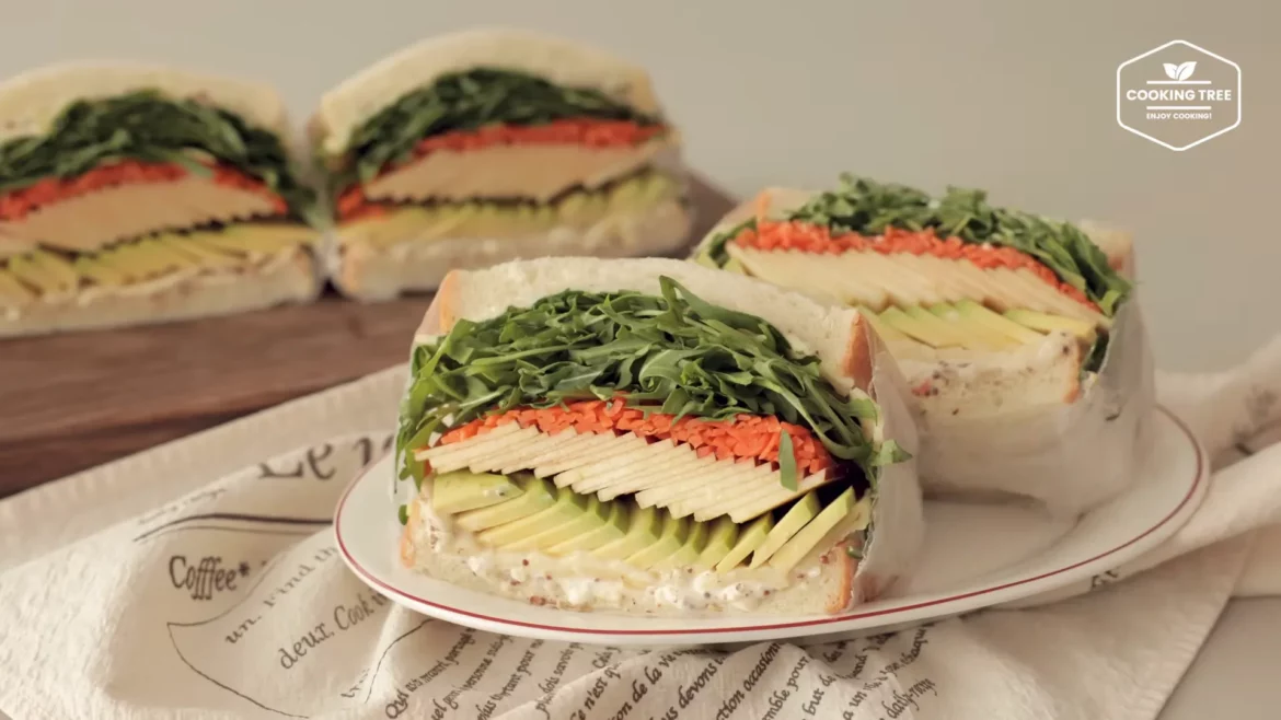 Sandwich à l'avocat et aux pommes