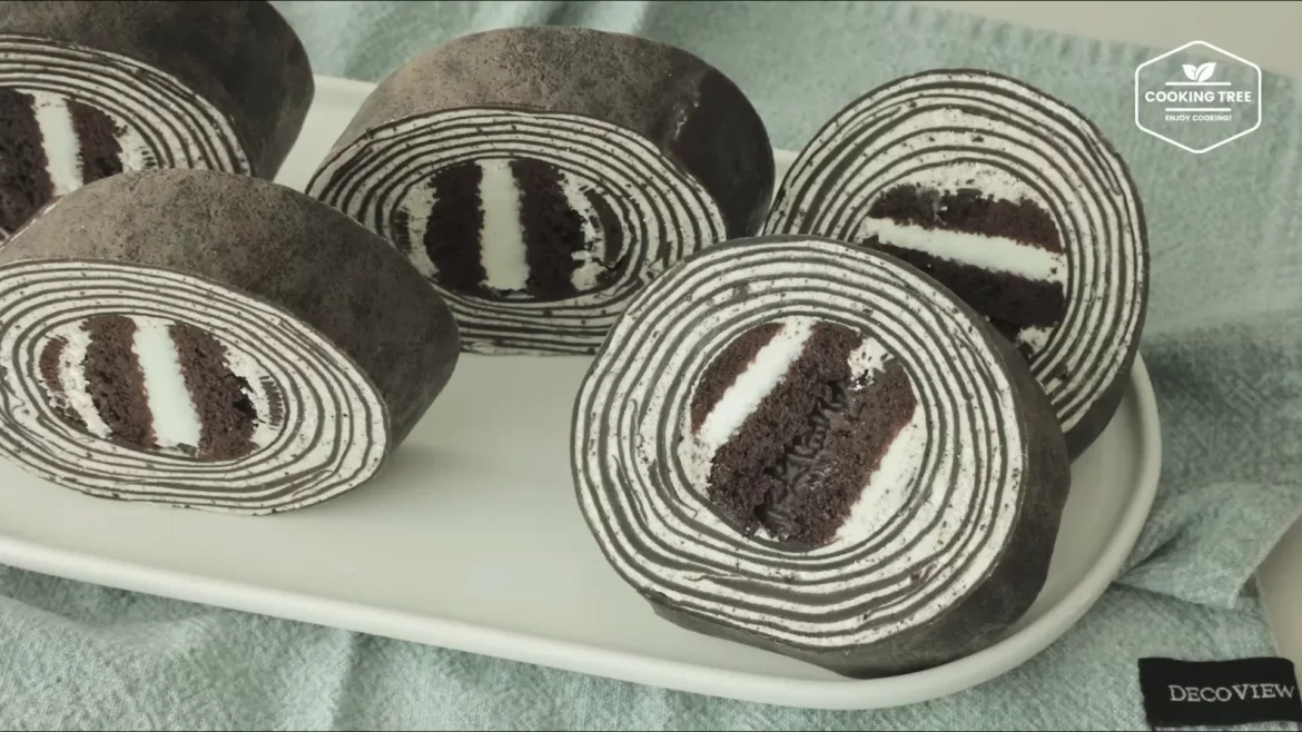 Gâteau roulé aux crêpes Oreo