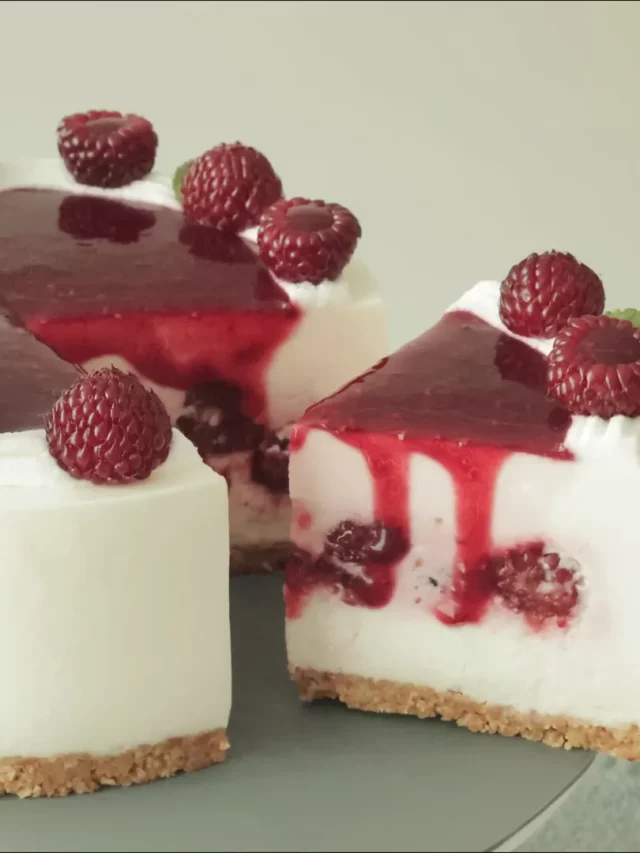 Cheesecake au yaourt et aux framboises