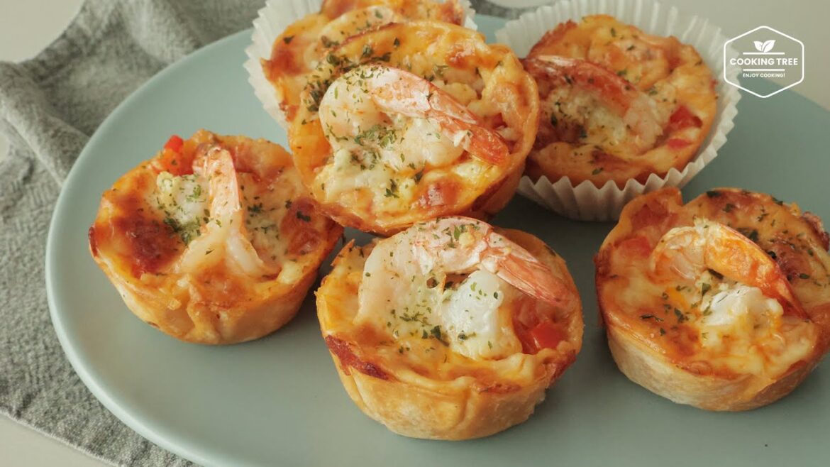 Recette de pizza tortilla aux crevettes et au beurre et à l'ail