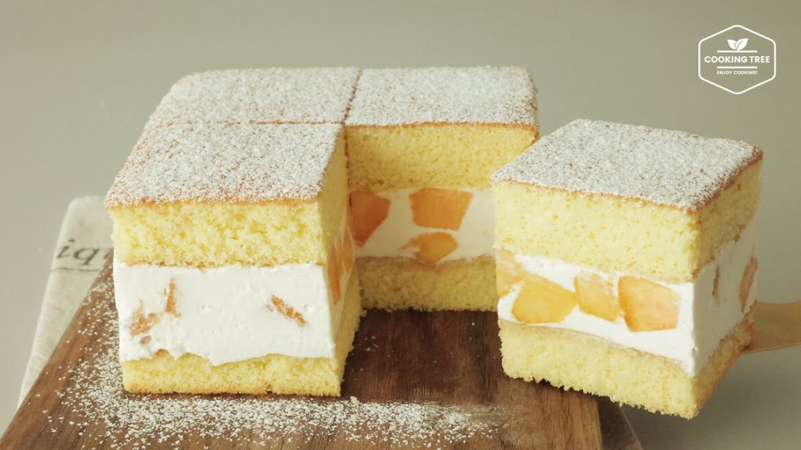 Simple et délicieux ! Recette de gâteau aux pêches