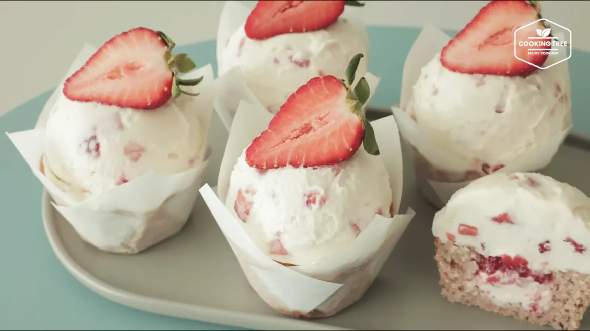 Recette de cupcake Castella aux fraises